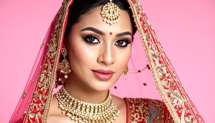 Elegant bride in traditional attire