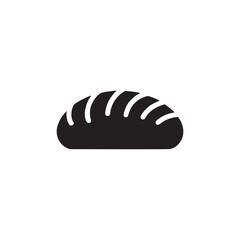 Vector art of silhouette illustration of a loaf of bread vector graphic of a baked food item design element for bakery, breakfast, and carbohydrate concepts