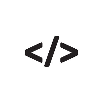 Illustration of code tags, representing programming languages, software development, web design, and the digital world of coding and technology
