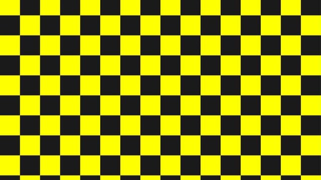 animation going down High contrast black and yellow checkered pattern.
