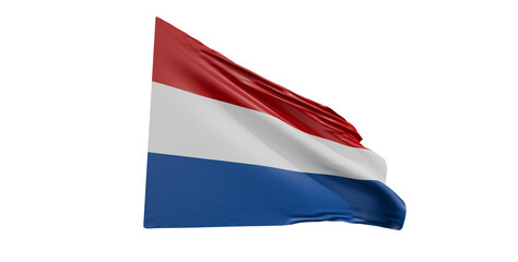 holland netherlands flag flying, transparent background