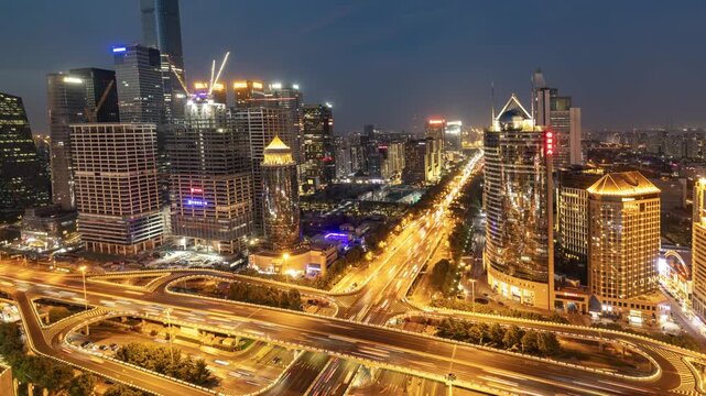 Beijing city skyline from a high vantage point 