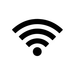 Modern abstract Wi-Fi signal symbol representing wireless connectivity and digital communication for technology concepts.