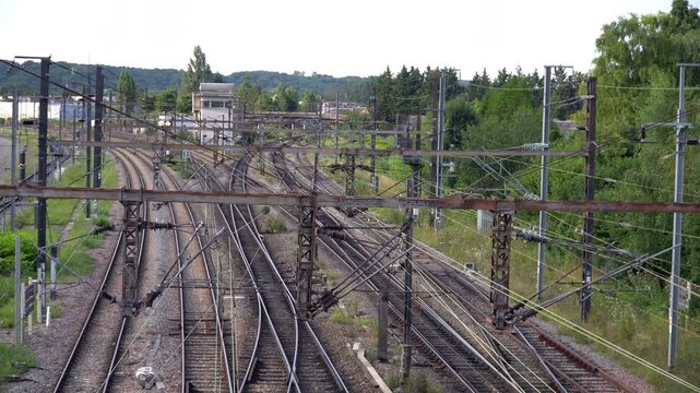 Major railway hub in the city of Creil, northern France