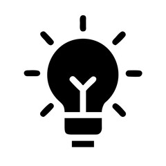 Bright idea symbol glowing with inspiration and innovation, perfect for concepts of creativity and solutions