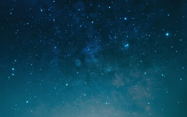 Obraz premium Sparkling deep space expanse with countless distant stars and nebulous cosmic dust clouds creating a mesmerizing celestial panorama perfect for science and fantasy themes