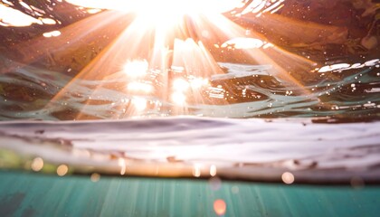 Sunlight streams through water