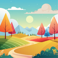 vector illustration of a landscape