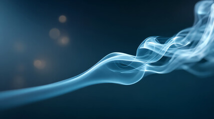 Elegant smoke trail flowing across dark background, perfect for artistic decor and design