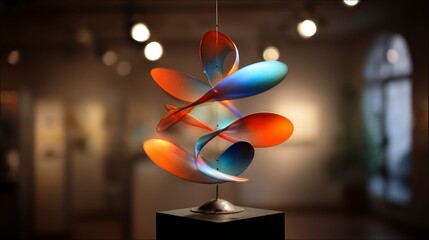 Abstract art sculpture display