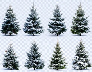 Snowy Christmas trees
