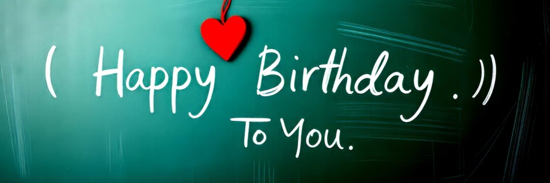 Searching for the perfect way to convey heartfelt birthday wishes on a chalkboard - High Contrast