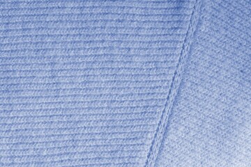 Knitted cashmere blue fabric texture with large fold