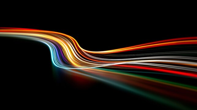 Dynamic Flow of Colorful Light Trails