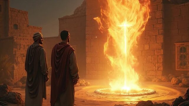 An illustration of The Holy Spirit speaking to Barnabas and Saul