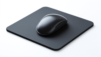 Black computer mouse on pad