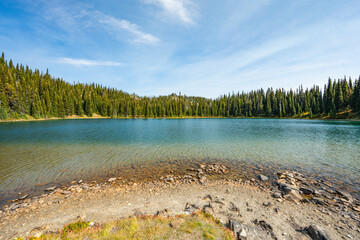 Mount Rainier National Park Sunrise and Clover Lakes in the fall of 2025