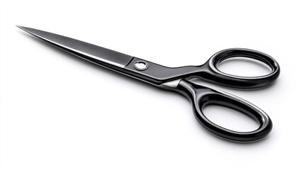 Black scissors isolated on white