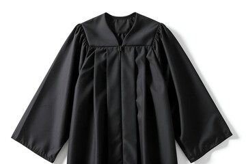 Classic black graduation gown, perfect for academic ceremonies and celebrating achievements. Symbolizes success, education, and new beginnings.
