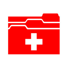 Obraz premium Medical record symbol icon illustration