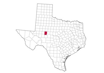 Location Of Sterling County in Texas Map, USA