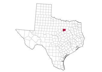  Location Of Johnson County in Texas Map, USA