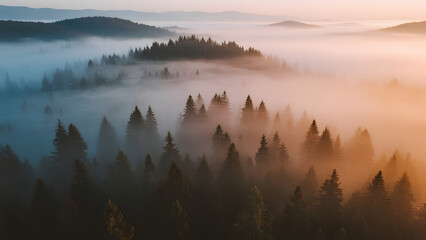 pine valley at sunrise