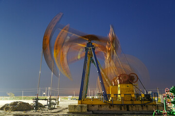 Oil pump in the outdoor work