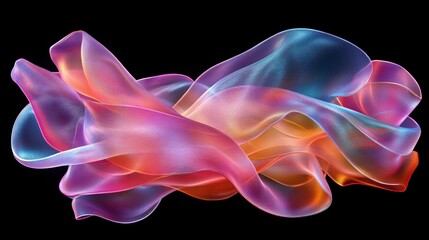 Fototapeta premium Abstract Swirling Fabric with Gradient Colors