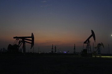 Oil pump in the outdoor work