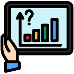 Prediction Icon, Mini Illustration Relate To Capital Market, Market Research. Use For Modern Concept, Ui, Ux Web And App Development.