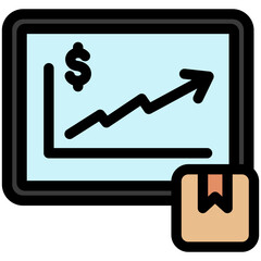 Trend Icon, Mini Illustration Relate To Capital Market, Market Research. Use For Modern Concept, Ui, Ux Web And App Development.