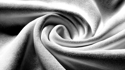 Soft fabric swirling gracefully to create a visually appealing texture in natural