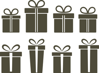 Gift boxes with bows present package