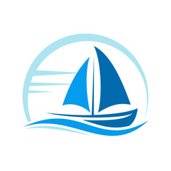 Sailboat Logo Vector