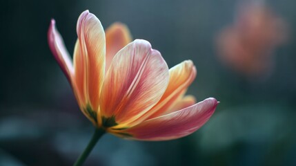 Fototapeta premium Closeup delicate tulip blossom