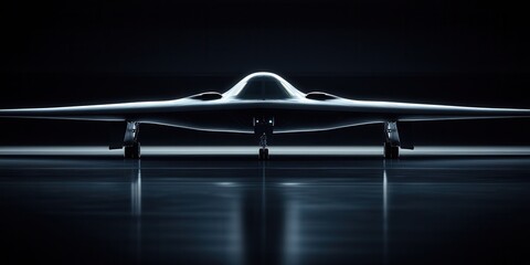 B-2 Stealth. Modern Aircraft Design Unveiled in a Sleek, Stylish Atmosphere