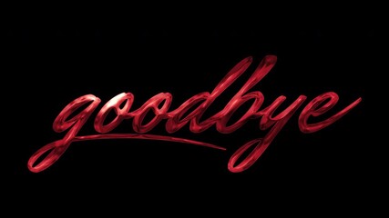 Animated Good to Goodbye Transition on Green Screen.