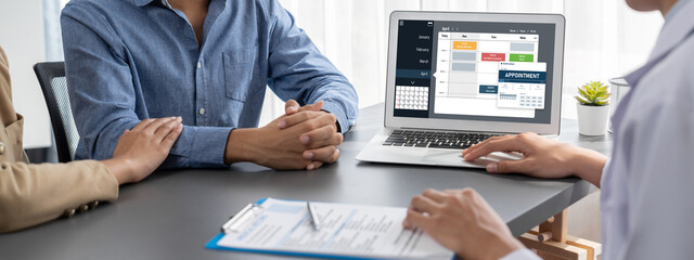 Online applointment booking calendar for brisk regristration on the internet website