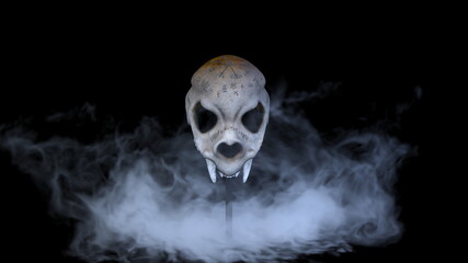 頭蓋骨　3DCGレンダリング