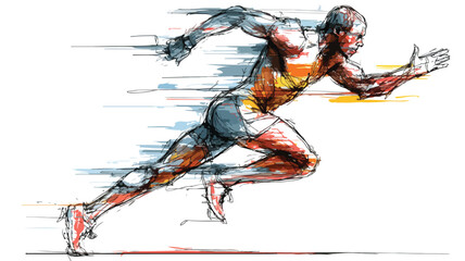 Energetic Running Man Vector Illustration for Marketing Campaigns