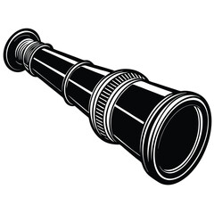 old pirate spyglass  isolated on white background (1).eps