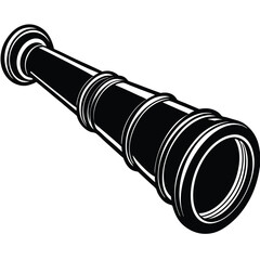 old pirate spyglass  isolated on white background (3).eps