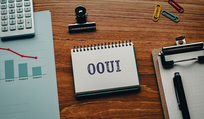 There is notebook with the word OOUI. It is an abbreviation for Object Oriented User Interface as eye-catching image.