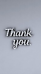 Brightly lit thank you sign against a background for festive occasions and celebrations