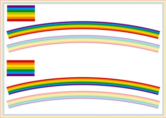 虹のブラシ｜ベクターイラスト