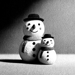 Charming snowmen in winter attire creating a joyful atmosphere for holiday celebrations indoors