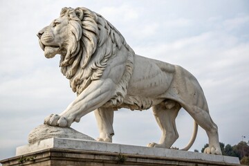 lion statue in rome italy