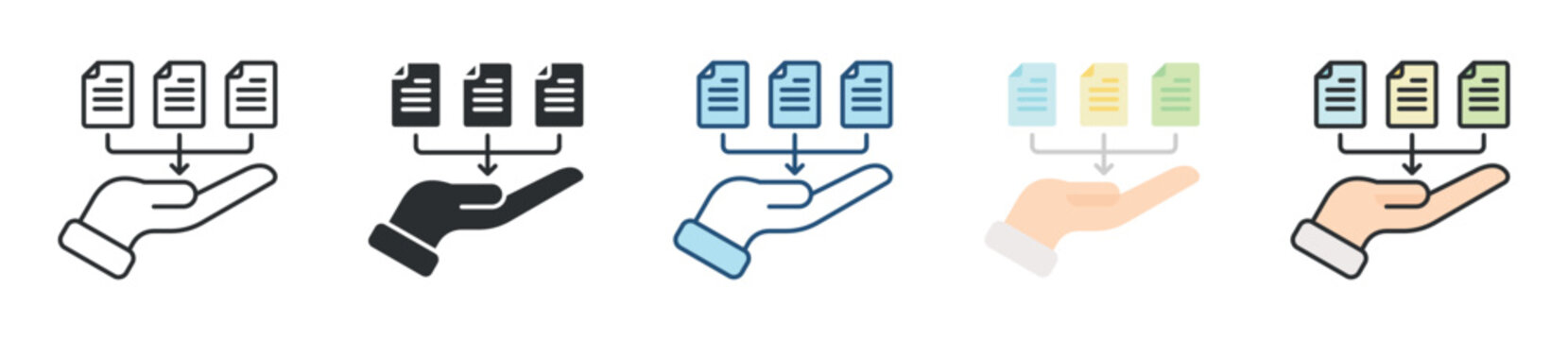 Data Collection Icon Set Multiple Style Collection
