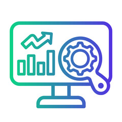 evaluation Line Gradient Icon